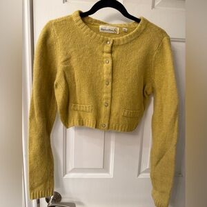 Yellow Cardigan Sweater